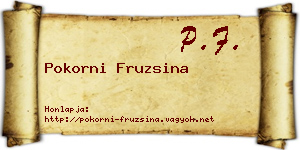 Pokorni Fruzsina névjegykártya